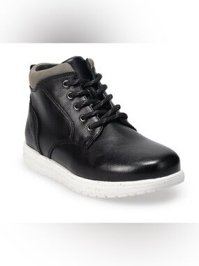 Kid’s Sonoma Black Chukka Boots with White Sole Size 1
